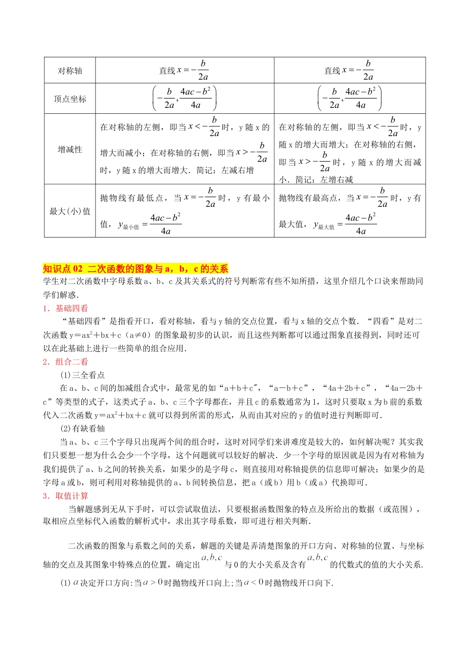 2026年初中数学九上-难点突破-专题02 二次函数的图象与性质重难点题型专训（15大题型+15道拓展培优）（学生版）.docx_第3页