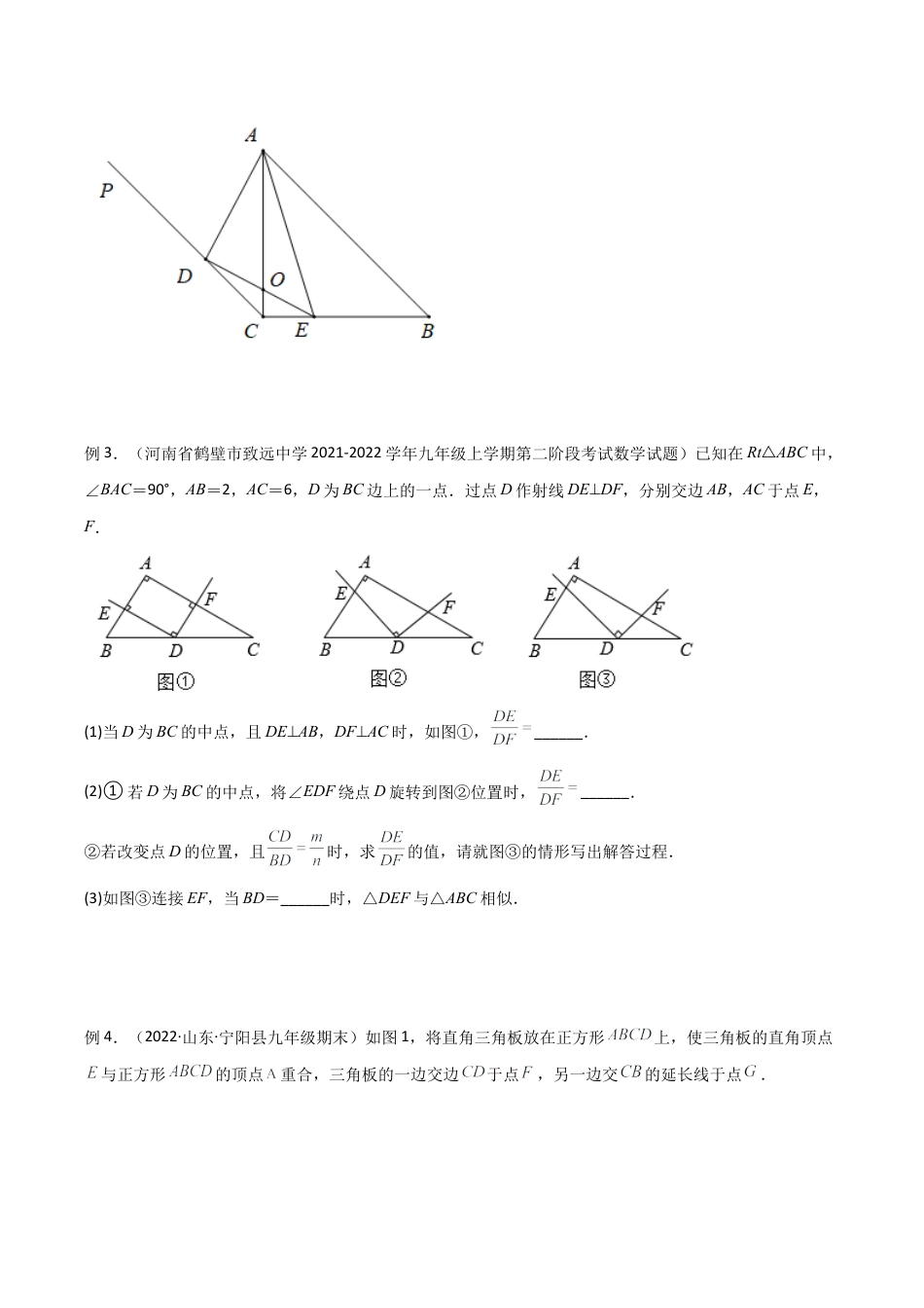 浙教版九年级数学上册-几何模型专训-专题05 相似三角形中的基本模型-对角互补模型（学生版）.docx_第3页