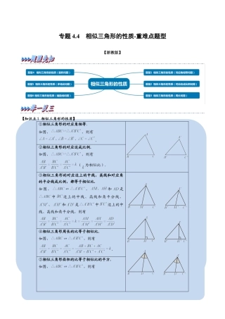 初中数学九年级上册-母题专项训练-专题4.4 相似三角形的性质-重难点题型（解析版）（浙教版）.docx