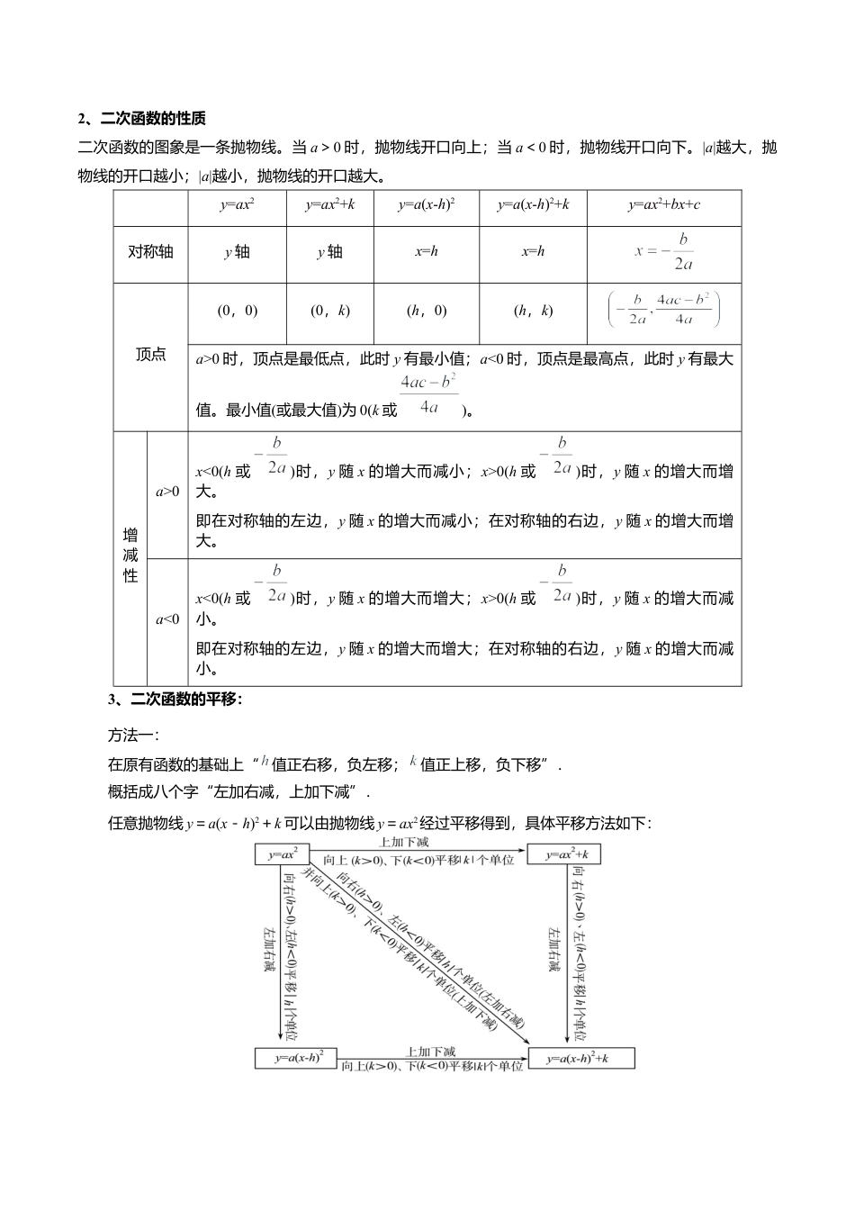 2026年九年级上册数学-期末母题训练-专题1.11 二次函数全章专项复习（3大考点12种题型）（举一反三）（浙教版）（学生版）.docx_第2页