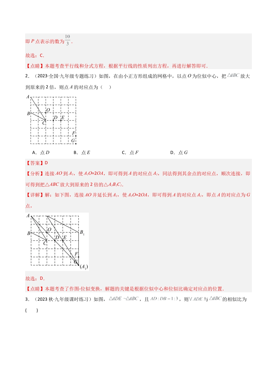 九年级数学上册（浙教版）-课时练习-4.3 相似三角形（分层练习）（解析版）.docx_第2页