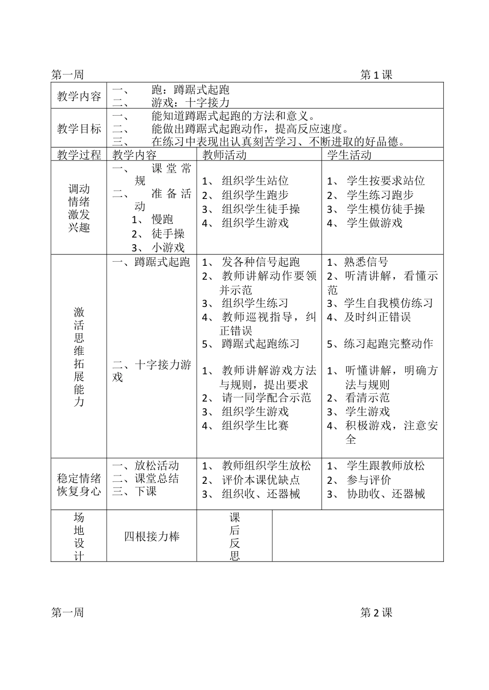最新小学六年级上册体育与健康教案(全册).docx_第3页