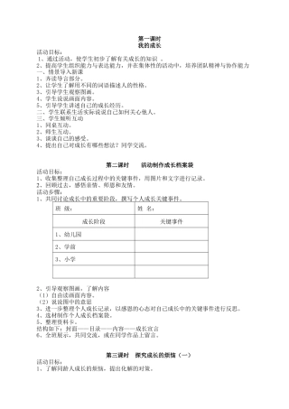 人教部编版六年级下册综合实践活动教案全册.docx