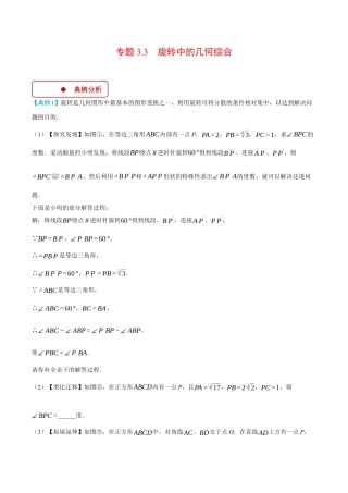 2026年初中数学九年级上册-压轴题-专题3.3 旋转中的几何综合（压轴题专项讲练）（浙教版）（教师版）.docx