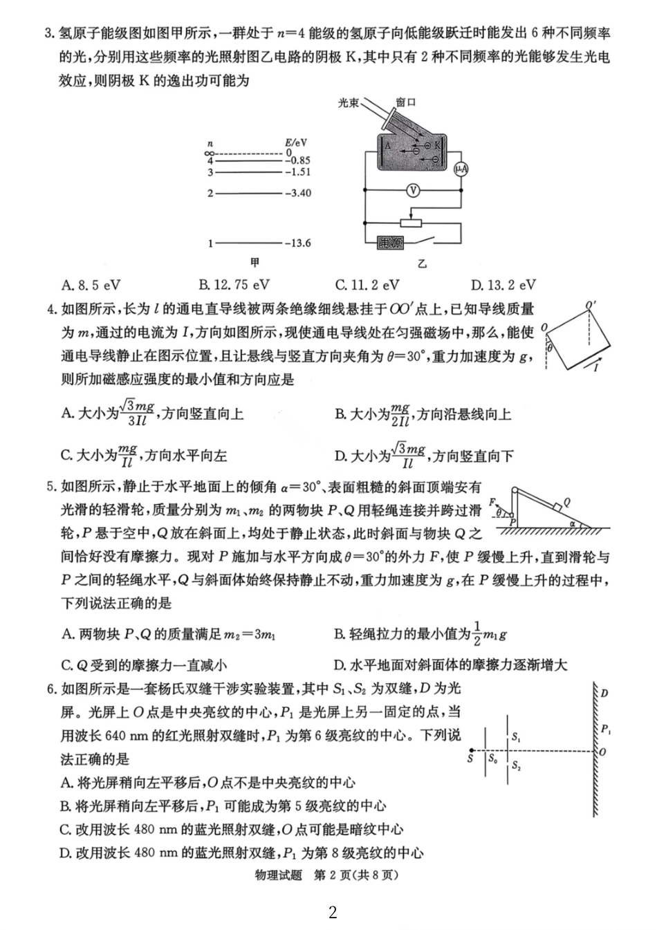 湖南名校联考联合体2026届高三年级1月联考物理试卷+答案.pdf_第2页