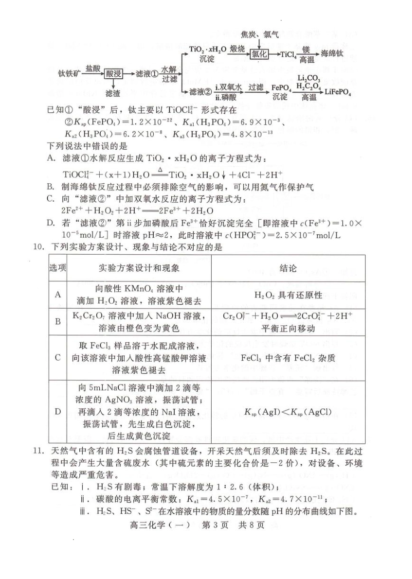 河北省NT20名校联合体高三年级1月质检考试化学试题（含答案）.pdf_第3页