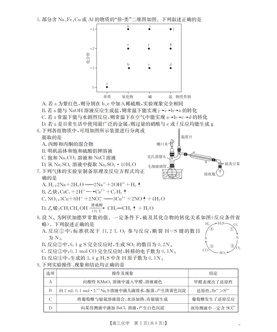 山西省名校三晋联盟2025-2026学年高三上学期12月联合考试（26-177C）化学试卷（含答案）.pdf_第2页