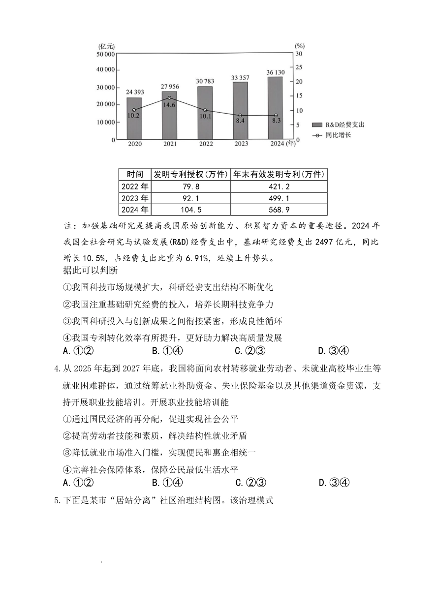 长沙市一中2026届高三月考试卷（五）政治试卷（含答案解析）.pdf_第2页