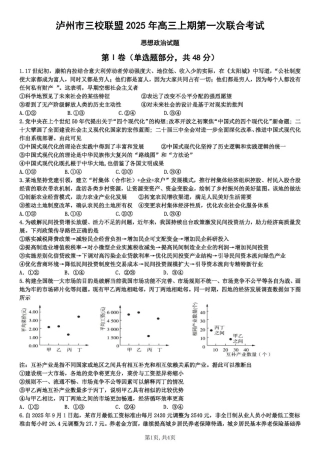 泸州市三校联盟2025年高三上期第一次联合考试政治.pdf