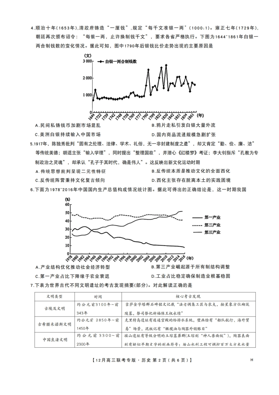 河南九师联盟2026届高三上学期12月联考历史试题+答案.pdf_第2页