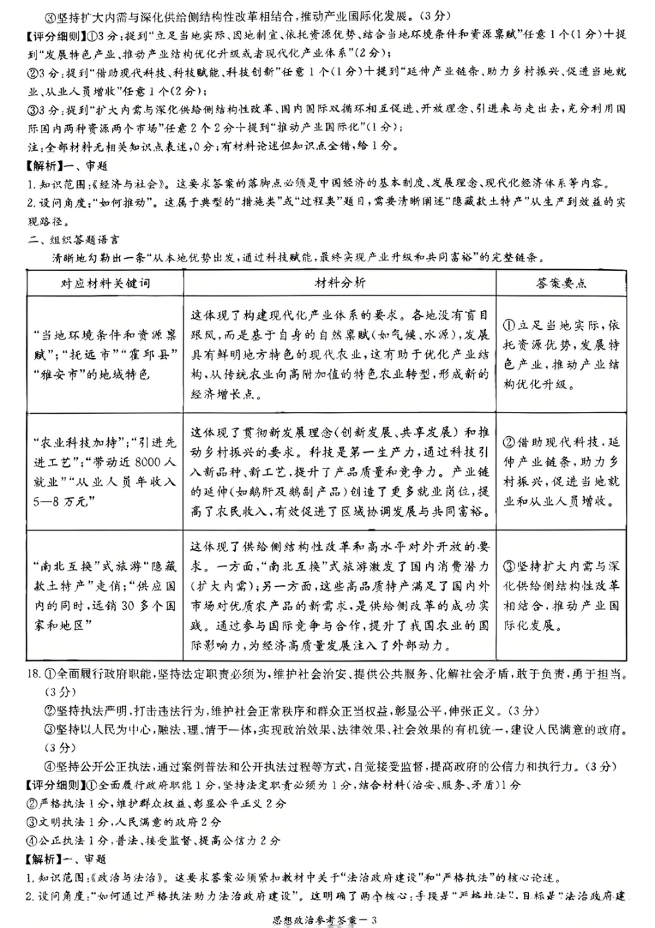 湖南省新高考教学教研联盟2026届高三年级12月联考（长郡二十校联盟）政治答案.pdf_第3页