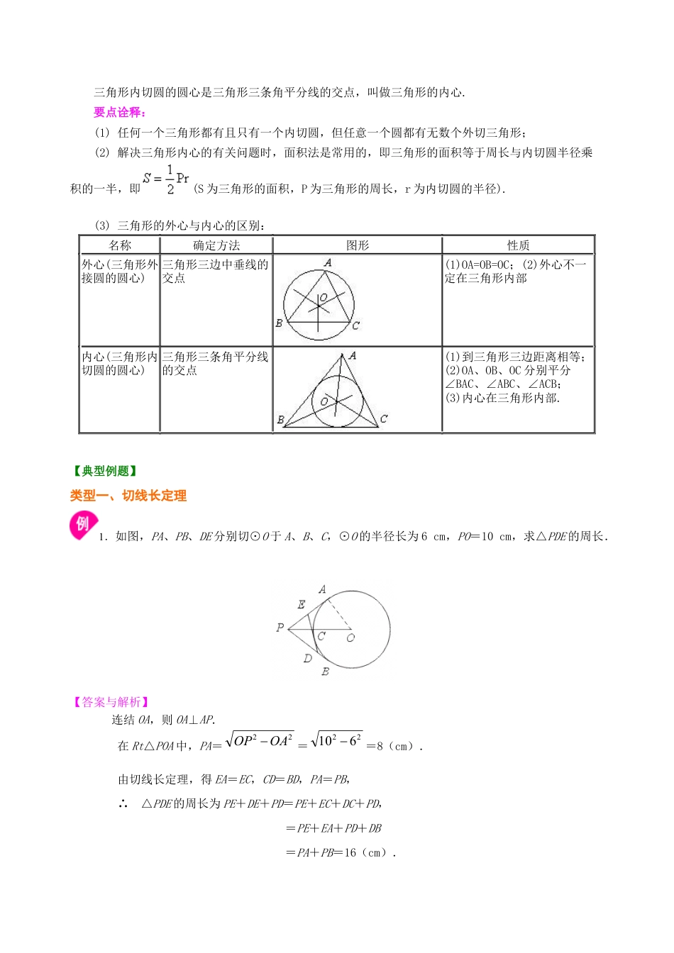 湘教版初中数学九年级下册知识点-切线长定理—知识讲解（基础）.docx_第2页