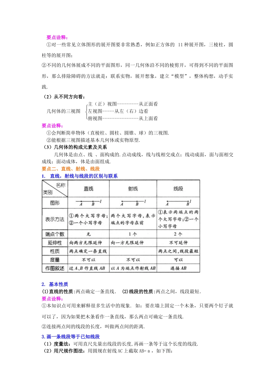 湘教版初中数学七年级上册知识点-《图形的认识》全章复习与巩固（基础）知识讲解.docx_第2页