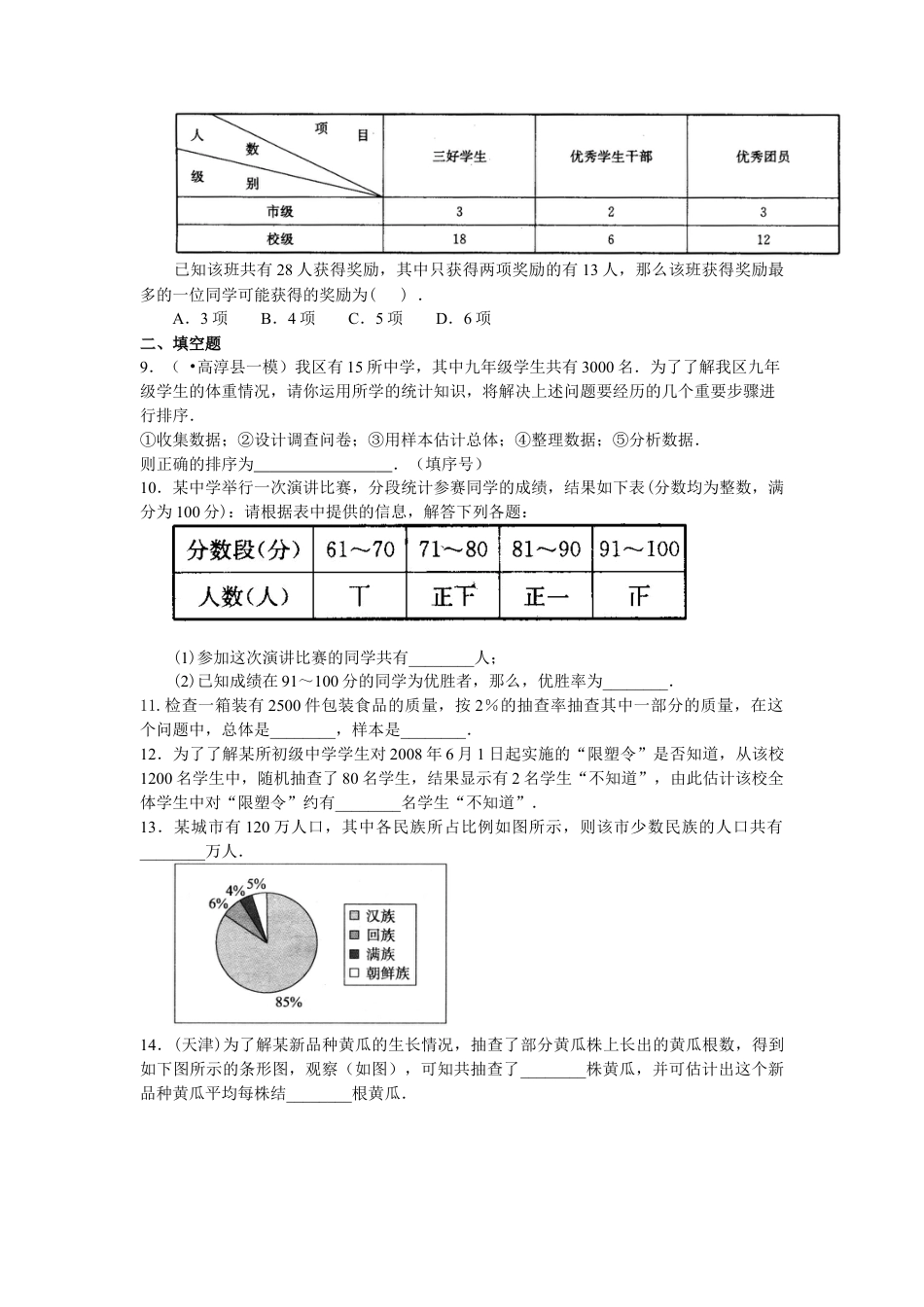 湘教版初中数学七年级上册知识点-统计图 巩固练习.docx_第2页