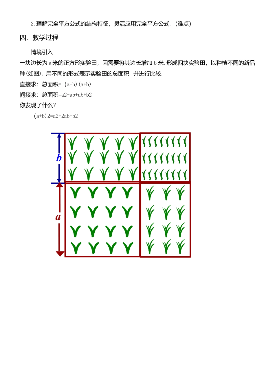 8.5乘法公式（2）完全平方公式 教案-冀教版七年级数学下册.doc_第2页