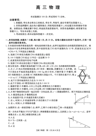 广东省2026届高三上学期11月联考（26-118C）物理.pdf