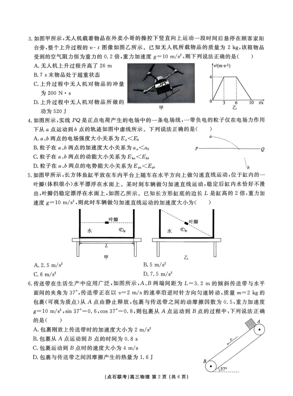 2025年点石联考东北“三省一区”2025-2026学年高三12月联考物理试题（B卷）+答案.pdf_第2页
