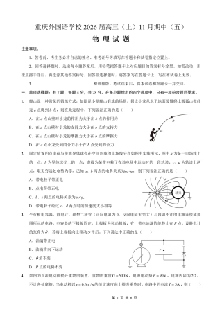 重庆实验外国语学校2025-2026学年度（上）高2026届11月月考（五）物理.pdf