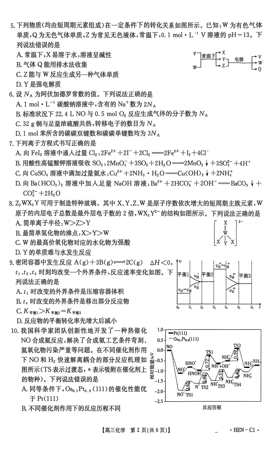 河南省2026届高三上学期11月联考（HEN）化学.pdf_第2页