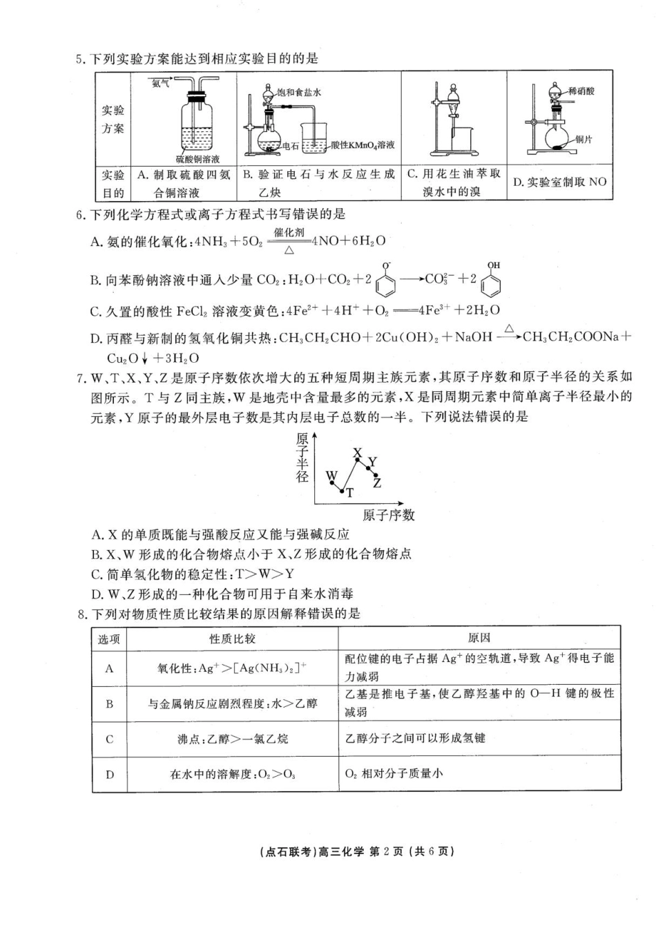 辽宁点石联考2025-2026学年高三10月联合考试化学试题_高三化学.pdf_第2页