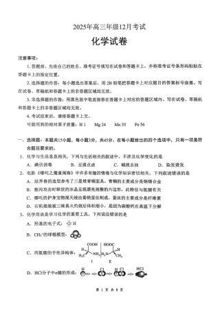 云学联盟2025-2026学年高三上学期12月月考化学.pdf