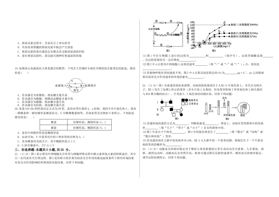 黑龙江省哈尔滨市第六中学校2025-2026学年高三上学期12月月考生物试题（含答案）_高三生物.docx_第3页