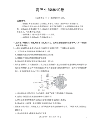 湖南省2026届高三上学期11月联考（26-87C）生物.pdf