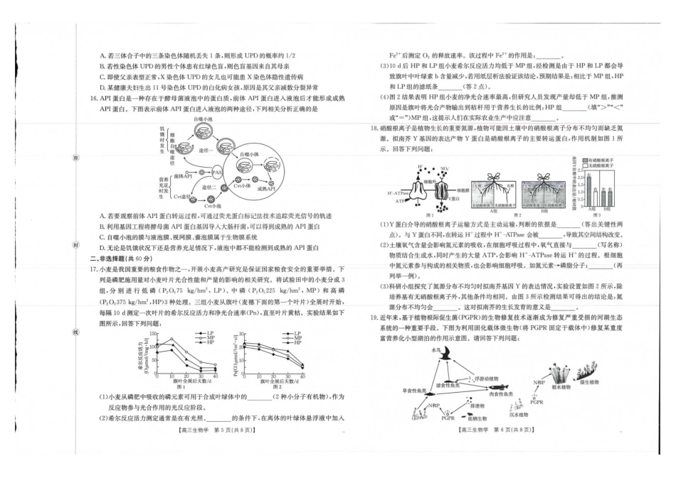 金太阳·广西省2026届高三上学期10月联考生物_生物试卷.pdf_第3页