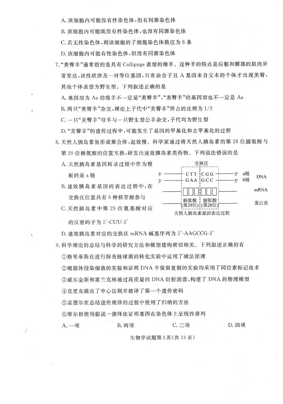 辽宁省名校联盟2025-2026学年高三上学期12月月考生物试题+答案.pdf_第3页