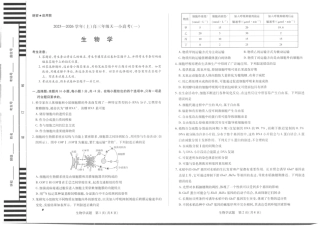 山西省2025-2026学年（上）高三年级天一小高考（一）生物_生物.pdf