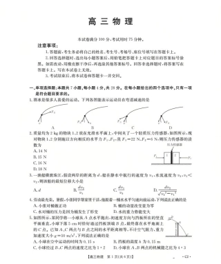 广东省部分学校2026届高三上学期10月联考物理C2试卷含答案.pdf