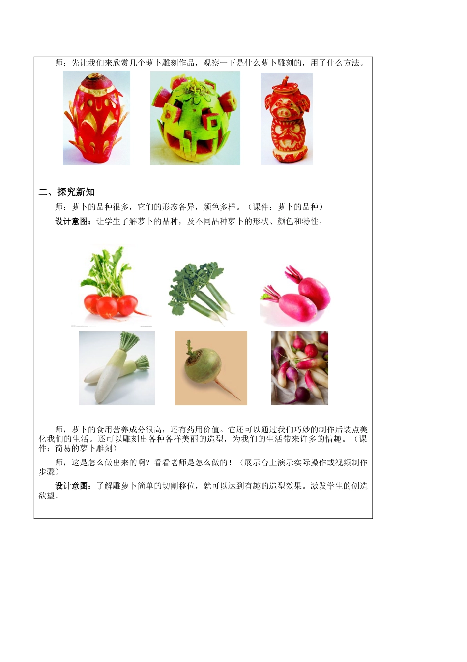 苏教小学美术五上《第19课雕萝卜》word教案.doc_第2页