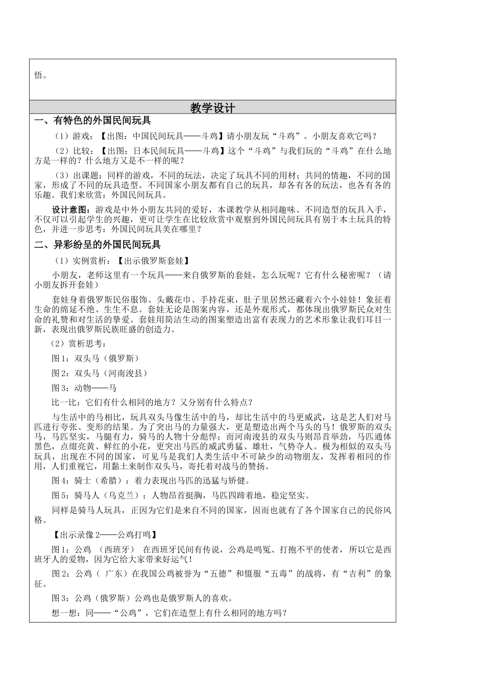 第18课 外国民间玩具 教学设计 -一年级下册小学美术同步备课资源包（苏少版）.docx_第2页
