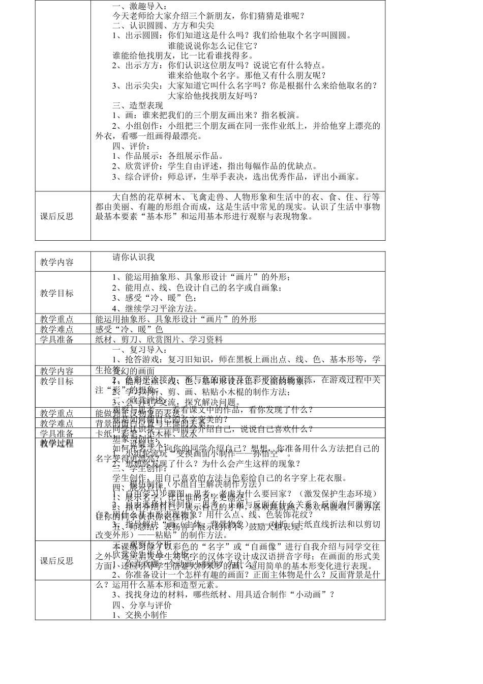 苏教小学美术一上《1走进大自然》word教案 (4).doc_第2页