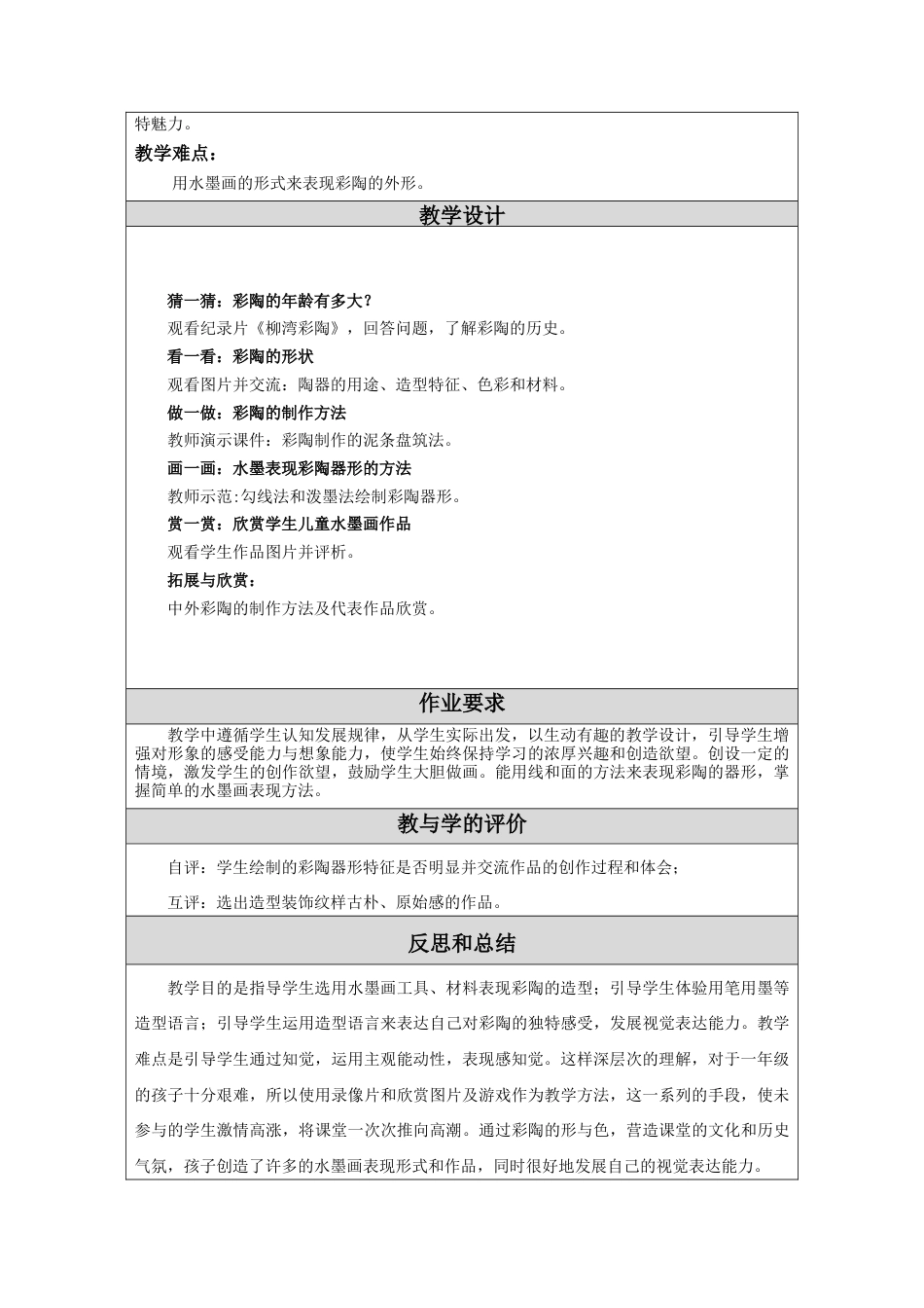 苏教小学美术一上《18土与火的艺术》word教案.doc_第2页