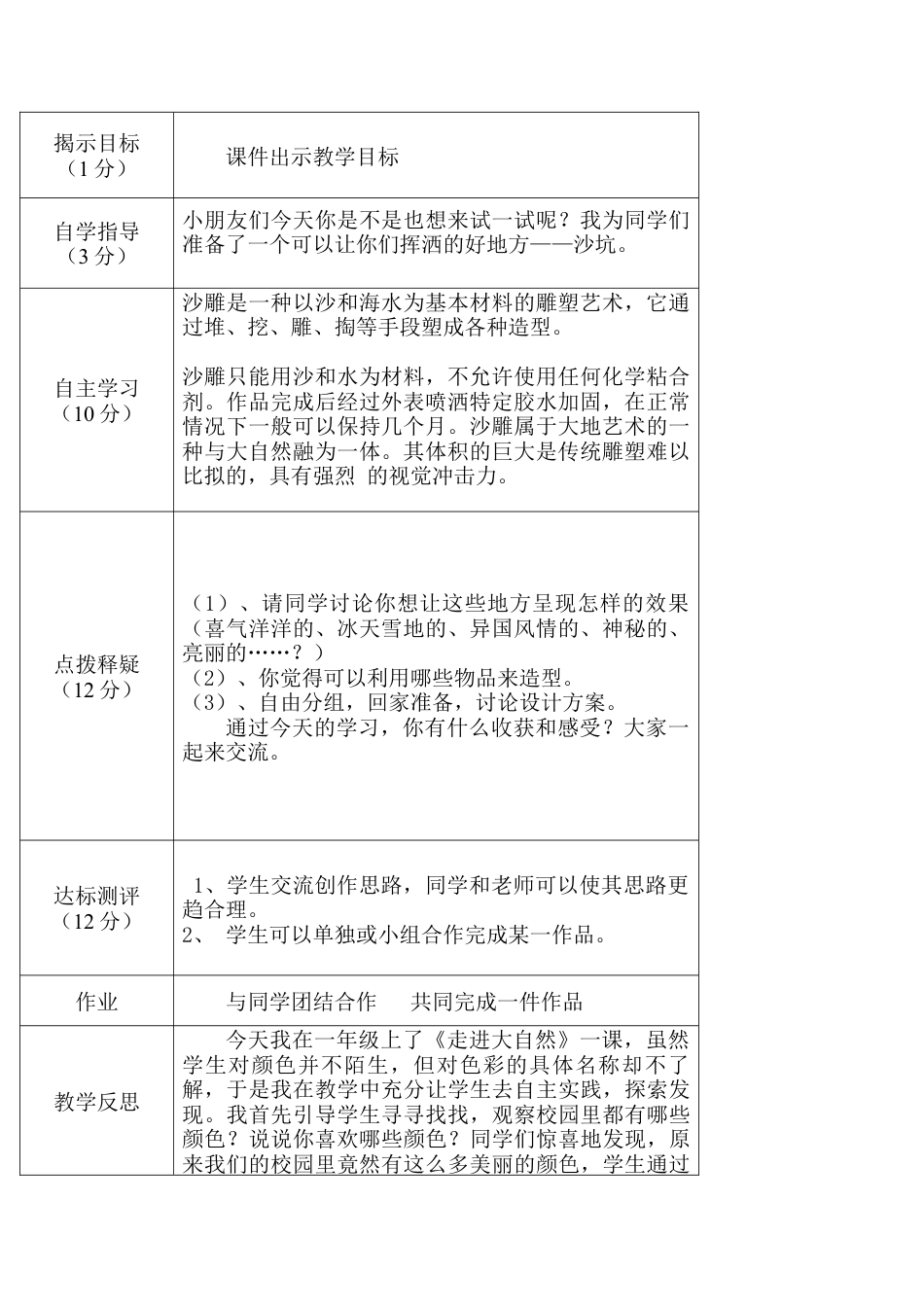 苏教小学美术一上《1走进大自然》word教案 (3).doc_第2页
