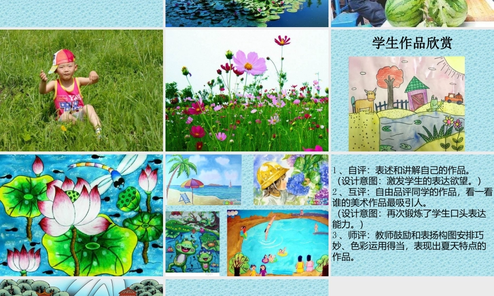 二年级上册美术课件－1.难忘的夏天 ｜苏少版 (共15张PPT).ppt