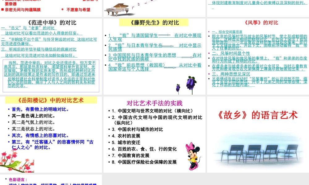 苏教小学美术四下《第11课对比的艺术》PPT课件.ppt