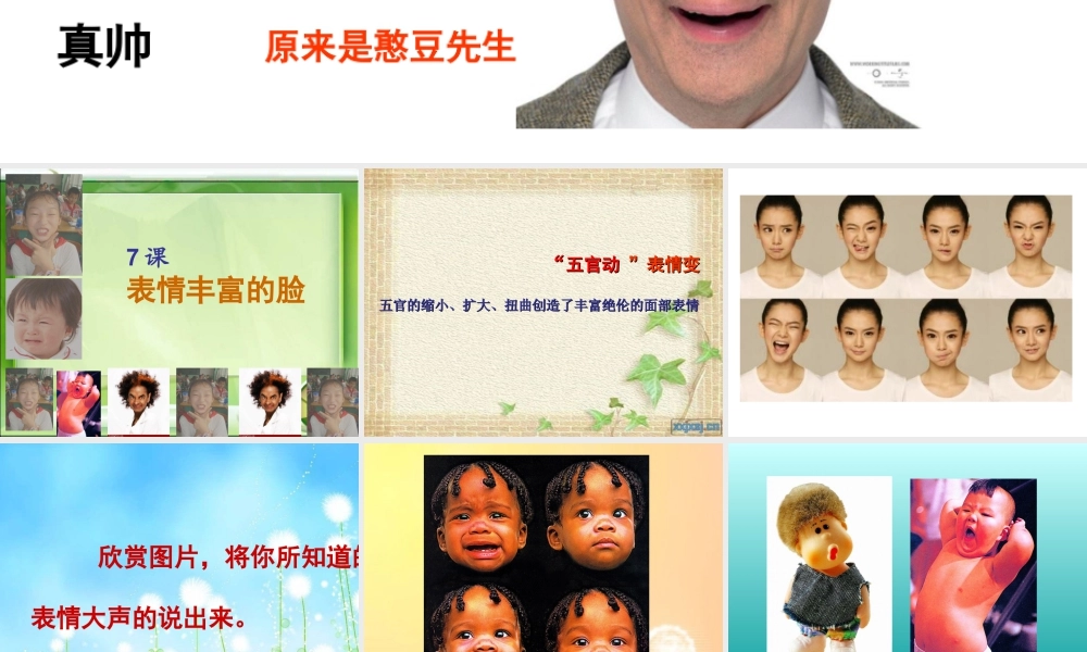 苏教小学美术五上《第7课表情丰富的脸》PPT课件.ppt
