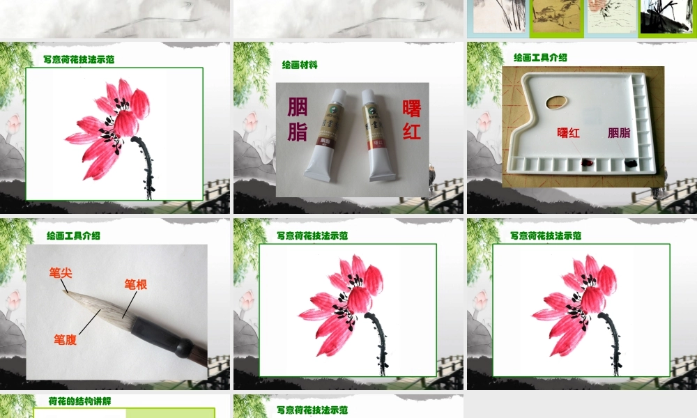 水墨画花（课件）美术二年级下册.pptx