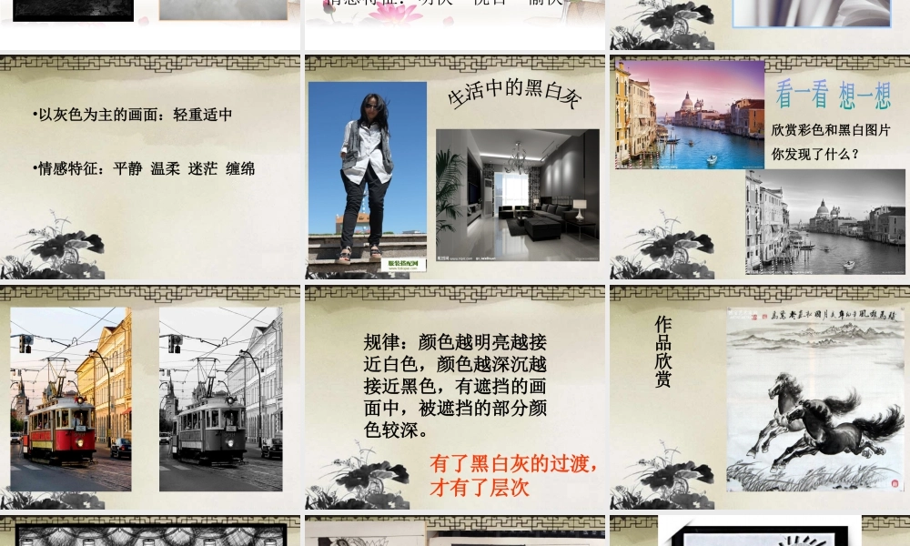 苏教小学美术四上《第10课黑白灰》PPT课件.ppt