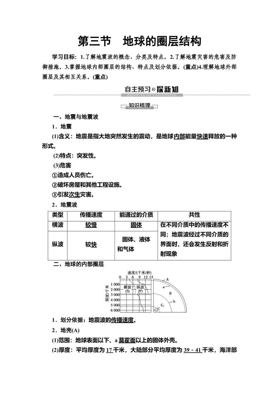 湘教版高中地理必修第一册-19-20 第1章 第3节　地球的圈层结构.doc_第1页