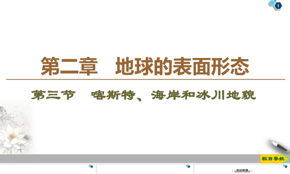 湘教版高中地理必修第一册课件-19-20 第2章 第3节　喀斯特、海岸和冰川地貌.ppt