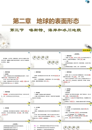 湘教版高中地理必修第一册课件-19-20 第2章 第3节　喀斯特、海岸和冰川地貌.ppt