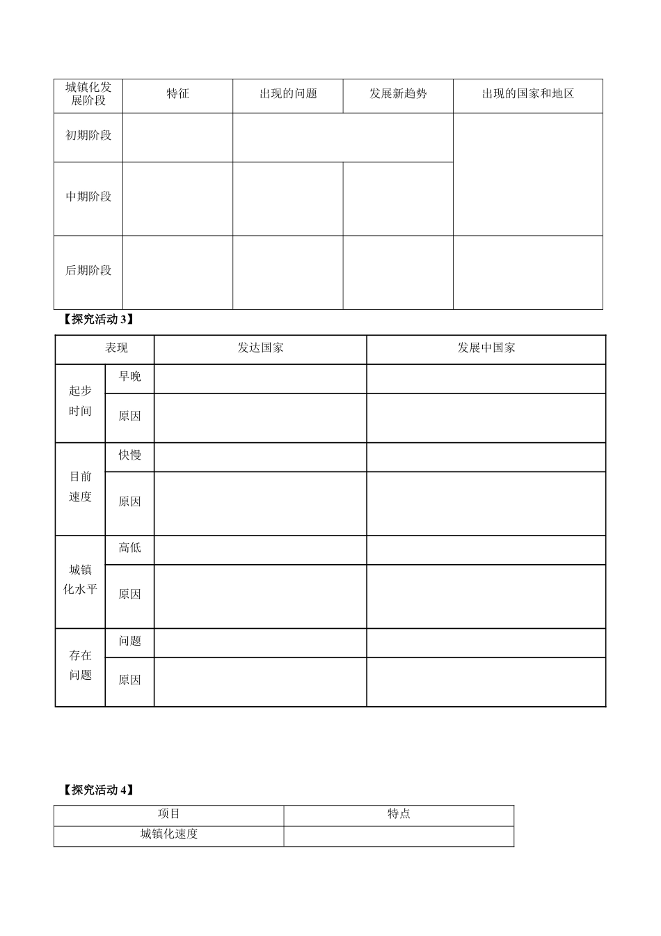 【新教材】2.3 城镇化进程及其影响 导学案（1）-湘教版高中地理必修第二册.docx_第3页
