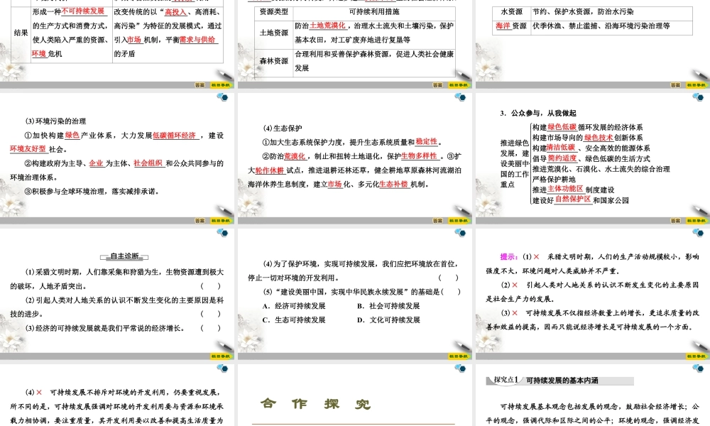 高一地理新教材湘教必修第二册 第5章 第2节　协调人地关系，实现可持续发展.ppt