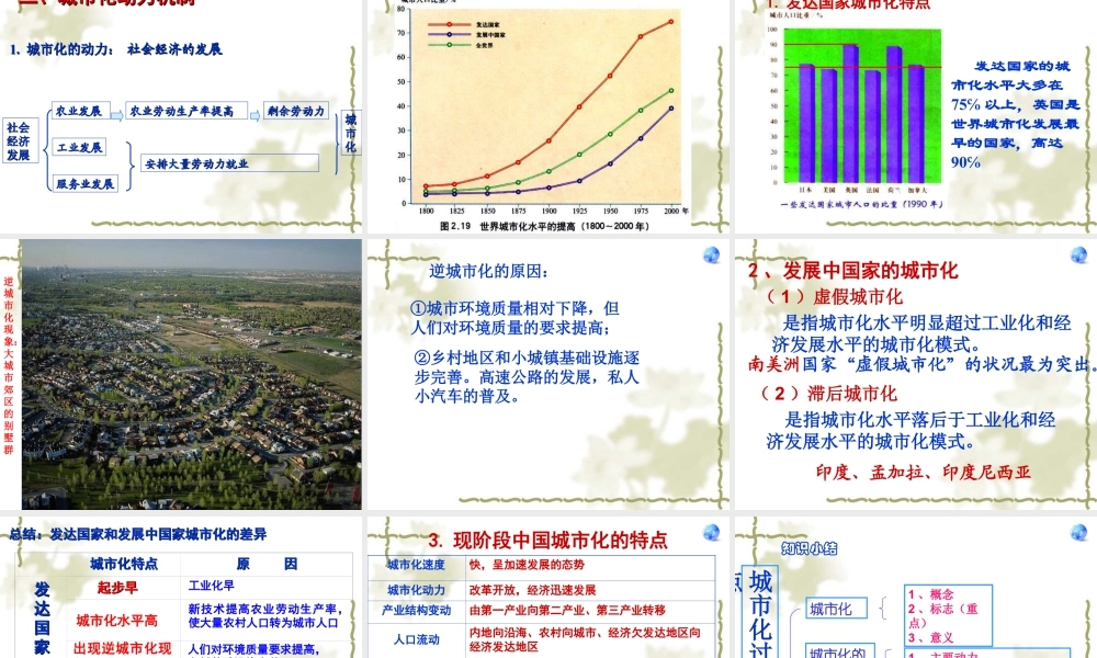 湘教版必修二第二章2.2城市化过程与特点(共28张PPT).ppt