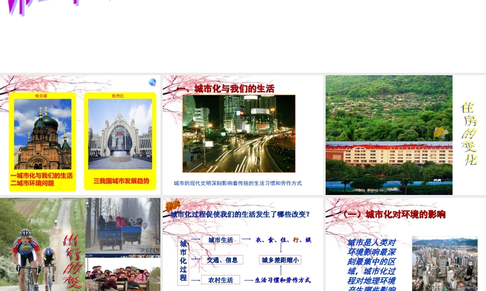 湘教版必修二第二章2.3城市化过程对地理环境的影响(共33张PPT).ppt