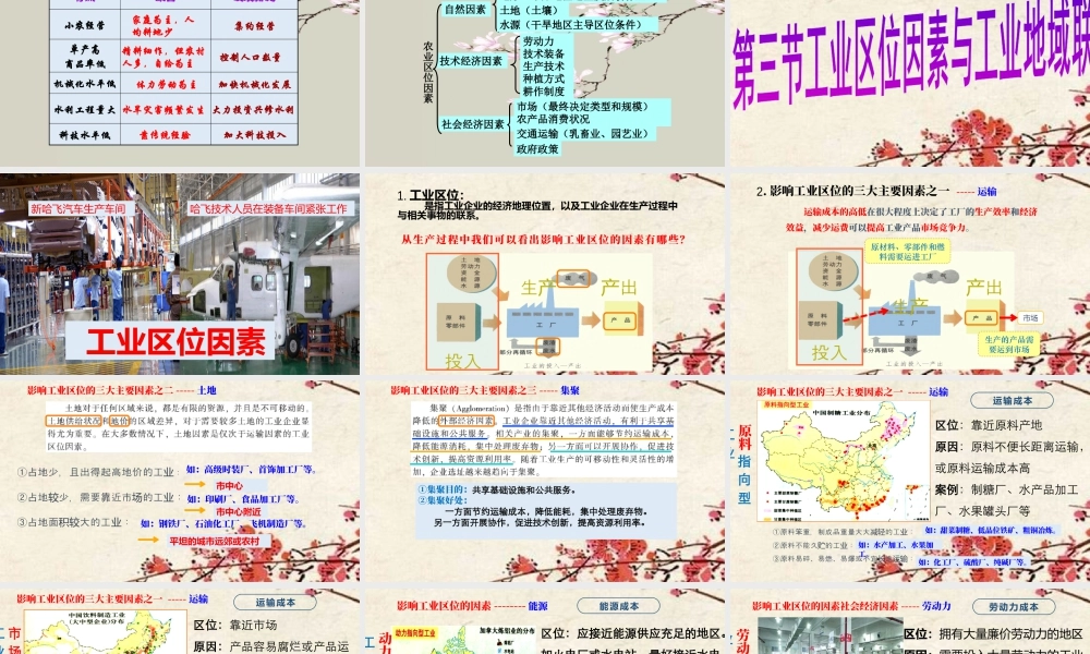湘教版必修二第三章3.3工业区位因素(一）(共35张PPT).pptx