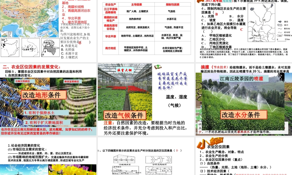 湘教版必修二第三章第二节农业区位因素专题课件(共32张PPT)（适合文科期末复习）.ppt